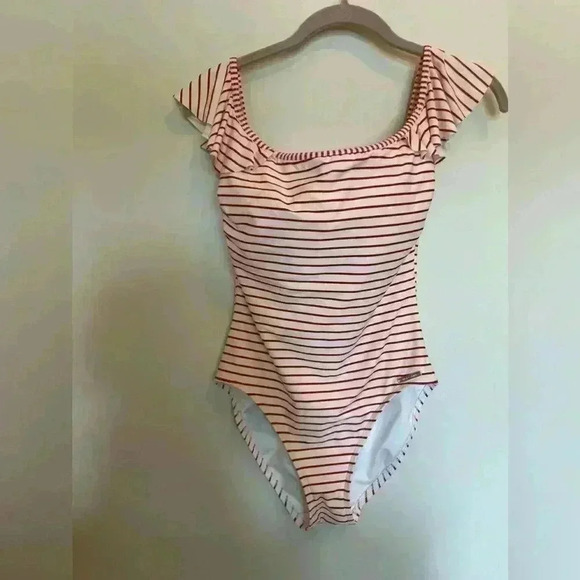 Vince Camuto Red and White Striped One Piece - Picture 2 of 11